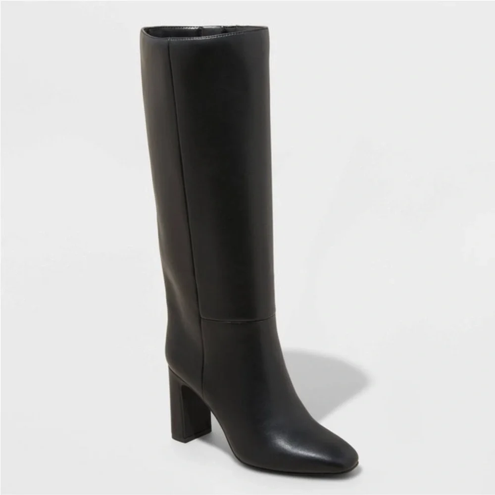 Women's Livia Stovepipe Tall Boots - A New Day™ Black new